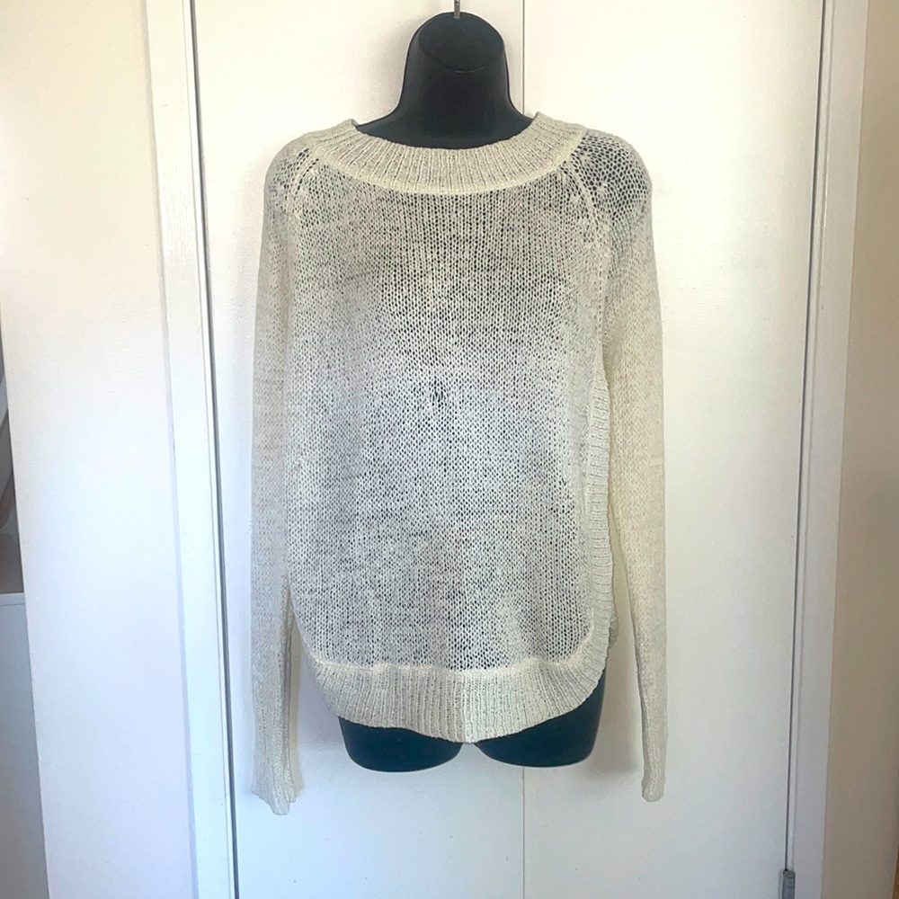 Honey punch coastal grandma classic sweater in cream size small